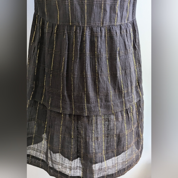 VOLCOM Black/gold thread Text Me Dress Size S - Picture 7 of 10